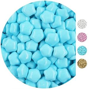 EinsSein 0,5kg Dragees au chocolat étoile bleu clair brillant dragées noël mariage baptême fete communion baby shower - altervatifs aux amandes de mariage - parfait pour les sucreries de Candy Bar (Shopingeneur, neuf)