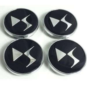 4 pcs Cache Moyeu pour DS 7 DS7 Crossback 2017-2022 60mm Capuchon Central Modification Enjoliveur Centre de Jante Capuchons Plastique ABS Cache-Moyeu (wukongkejiao, neuf)