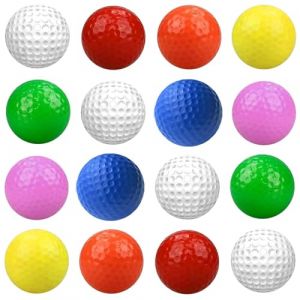 Kiuiom Balles de Golf en Mousse Souple,Balle de Golf PU pour Entraînement Intérieur et Extérieur,Portable et Pratique,Sensation Réaliste,Blanc Rouge Orange Jaune Vert Bleu Rose,16 pièces (SPEER, neuf)