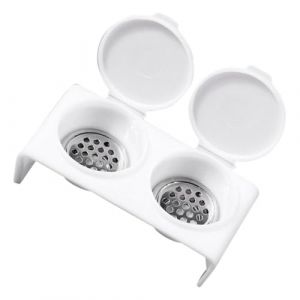 BAZEITFLOW Godet de Manucure Double avec Couvercle, R&eacute;cipient pour Monom&egrave;res 2 Pcs, Taille Standard, Anti-&eacute;vaporation, pour Artistes Nail Art Professionnels, Usage Salon de Beaut&eacute; (KINING, neuf)