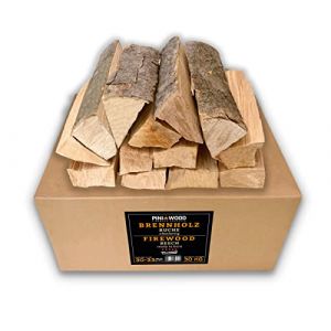 PINI Bois de chauffage prêt au four 30 kg env. 30 à 33 cm pour cheminée, barbecue, brasero à pizza, fumoir (pini coal, neuf)