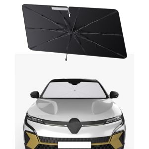SHAOHAO Compatible avec Renault Megane E-Tech 2022-2025 Parasol Pare-Brise Pliable pour Voitures, Protection UV pour Parasols de Voiture pare soleil voiture pare brise avant Renault Megane Accessoires (SHAOHAO, neuf)
