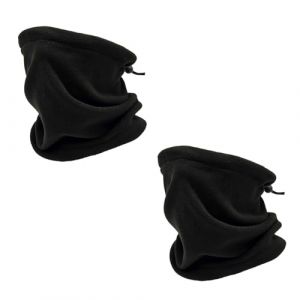 Cache-Cou Col Nez Hiver, Hiver Polaire Cache-cou, Cache Cou Tubulaire D'hiver, Cache-cou Tricot&eacute; Homme Et Femme, Cache Cou Polaire Chaude Moto Ski, Multifonctionnelle Tubulaire &Eacute;charpe, Noir, 2pc (charey, neuf)