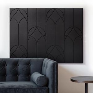 Panneau Acoustique Autocollante, Lot de 12, Panneaux Acoustiques Mural, Plafond, Porte, Traitement Acoustique pour Home Studio, Chambre, Salon, Acoustic Panels, 30 x 30 x 0,9cm, Noir (KuchoowDirect FR, neuf)