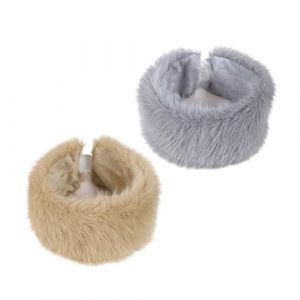 Lot de 2 chapeaux hauts ouverts tendance pour adulte unisexe en fausse fourrure &eacute;paisse pour un usage quotidien et activit&eacute;s de plein air Accessoires de t&ecirc;te en peluche (buleerouy, neuf)