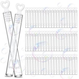 BBWELL 60 Bulles de Savon Mariage,Mini Tubes de Bulles de Savon,Bulle de Savon avec Poignée en Forme de Cœur,Bulles de Savon Enfant,Bulles de Savon pour Un Mariage,Anniversaire,Saint Valentin,Fête (STORE LA PORTA GIUSEPPA S.R.L., neuf)