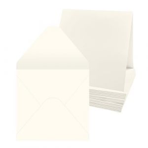 Lot de 20 cartes de 15,2 x 15,2 cm ivoire vierges avec enveloppes, enveloppes 100 g/m&sup2; 300 g/m&sup2; pour cartes de v&oelig;ux, invitation, cartes d'anniversaire, cartes de remerciement, 15,2 x 15,2 cm (DAZHONG PACKAGING, neuf)
