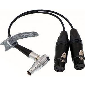 Uonecn 10 broches vers XLR 3 broches pour enregistreur audio Atomos Shogun 30 cm, Right Angle 10 Pin to 2*XLR (Uonecn, neuf)