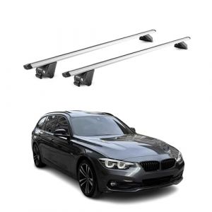 OMAC Barres de Toit transversales pour BMW Serie 3 Touring F31 G21 2012-2025 Gris (OMAC-GmbH, neuf)