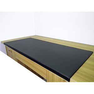 Sous-main de bureau multifonction avec rebord et protection des bords - Tapis antid&eacute;rapant pour souris et clavier - Tapis d'&eacute;criture lisse pour bureau et maison - Noir - 90 x 40 cm (Kong EU, neuf)