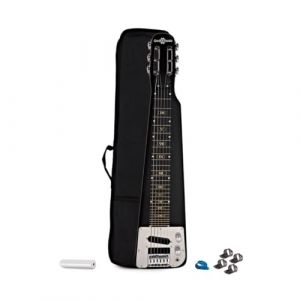 Guitare Lap Steel avec Slide Tonebar, M&eacute;diators de Pouce et de Doigts et Housse par Gear4music - Noir (Gear4music, neuf)