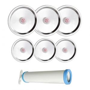 Bocaux sous vide – Scellant sous vide pour bocaux | Scellant sous vide avec manuel (français non garanti) | Kit de joint de protection portable pour bocal alimentaire à large ouverture et bouche (niexuy, neuf)