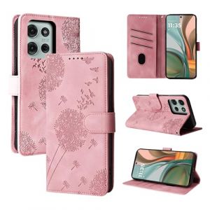 Rostsant Coque Motorola Moto G75 5G Pissenlit Housse en Cuir PU Motorola Moto G75 5G &Eacute;tui &agrave; Fermeture Magn&eacute;tique Portefeuille &Eacute;tui &agrave; Rabat pour Motorola Moto G75 5G Or Rose (Huijitong Electronic Technology, neuf)