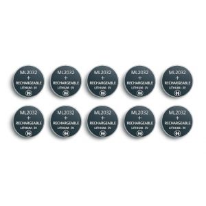 ML2032 80 mAh!! 3V Pile Bouton Rechargeable Piles Plate Lithium-Manganoxid ML 2032 80mAh 3 V Rempla&ccedil;ante CR2032 pour Montres,Bios T&eacute;l&eacute;commandes, Cartes M&egrave;res et Appareils &Eacute;lectroniques (Utumbuku Technologies, neuf)