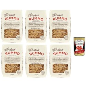 Rummo Pasta Mista N&deg; 74, Durum P&acirc;tes s&eacute;moraires, italiennes Pasta Italian Noodles 6x 500 g Pack + Italian Gourmet Polpa di Pomodoro 400 g (Italiaen Gourmet UK Ltd, neuf)