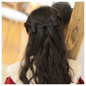 Cimenexe Pinces &Agrave; Cheveux Vintage En Soie Noire Barrettes Noeud Papillon Noir Barrette Barrette Noeud Papillon Noir Pince &Agrave; Cheveux Noeud Papillon En Soie Accessoire Cheveux Pour Femmes Et Filles (Cimenexe, neuf)