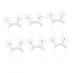 Didiseaon 18 Pcs Bandeau De Flocon De Neige De Noël Déguisements De Noël Bandeau Boppers De Noël Costume De Flocon De Neige Pour Femme Bandeau De Nouvel An Enfants Groupe Blanche Plastique (Merkowski, neuf)