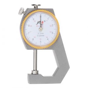 QUARKZMAN Cadran Épaisseur Jauge 0-20mm | 0,01mm Mécanique Épaisseur Testeur Jauge Plat Tête pour Mesure Cuir, Papier, Tôle (QUARKZMAN, neuf)