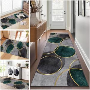 Tapis de Passage pour Couloir Long 90 x 220 cm Tapis Cuisine Devant Evier Antidérapant et Lavable Tapis de Couloir Long Moderne Absorbant Tapis d Entree Interieur Tapis de Porte pour Salon Chambre (xueleixinrzbhd, neuf)