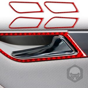 Autocollant en fibre de carbone compatible avec Mercedes Benz Classe B W245 2005-2011 (rouge, cadre de poign&eacute;e de porte 40) (XIAOJUZI2023, neuf)