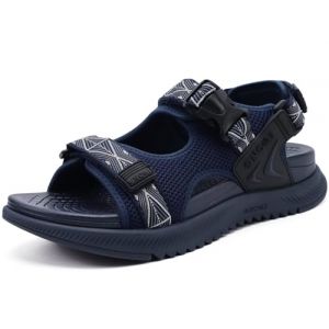 ONCAI Hommes Sandales de Marche Randonn&eacute;e avec Semelle de Sandales de Plage en Maille Diapositives Sportives de R&eacute;cup&eacute;ration avec Sangle Ajustable Taille Bleu 40 EU (ONCAI HZTH, neuf)