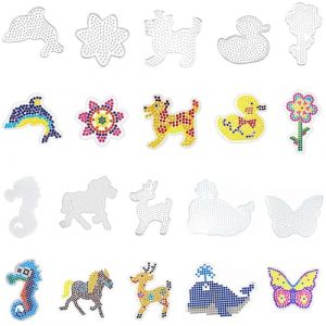 10 Pcs Perles à Repasser Set, 5mm Plaques de Perles à Repasser, Modèles de Perles à Repasser en Plastique, Supports de Perles à Repasser Transparents, Panneaux de Perles à Repasser (MIN  CHUNSHENG UK SHOP, neuf)