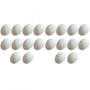 Warmhm Lot de 20 œufs de simulation pour oiseaux - 2. 2 cm - Faux oiseaux en plastique solide - Décoration d'œufs (Demetrius Rick, neuf)