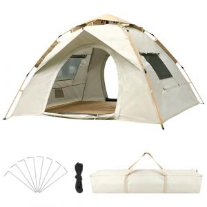KOMCLUB Tente de camping automatique UV, parfaite pour la plage et les voyages, la randonn&eacute;e, la chasse et la p&ecirc;che, etc., tente l&eacute;g&egrave;re pour 2-3 personnes (Komclub Store, neuf)