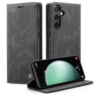 KZB Coque pour Samsung Galaxy S23 FE 5G Etui Premium Housse en Cuir Pochette Protection Portefeuille Rabat Clapet Case Porte Carte Magn&eacute;tique Flip &Eacute;tui pour Samsung Galaxy S23 FE 6,4'' - Gris (KZB Europe, neuf)