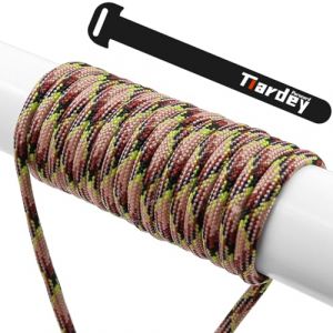Tiardey PPF-076 Paracorde 4 mm 31 m 7 brins, r&eacute;sistant &agrave; la d&eacute;chirure, Cordon en Nylon, paracorde Mil Spec Type III, Peut contenir jusqu'&agrave; 250 kg pour Le Camping de Survie en Plein air (Tiardey, neuf)