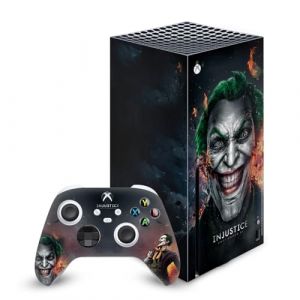 Head Case Designs sous Licence Officielle Injustice Gods Among Us Joker Art Cl&eacute; Vinyle Autocollant De Jeu Peau Autocollant Couverture Compatible avec Xbox Series X Console and Controller Bundle (eCell, neuf)