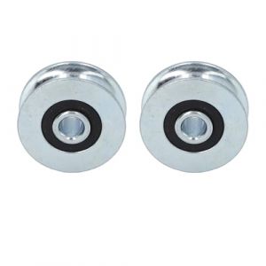 Miskall Poulie &agrave; roulement &agrave; billes &agrave; rainure en U profonde en acier alli&eacute;, 2 pi&egrave;ces, roue de poulie, diam&egrave;tre ext&eacute;rieur de 40 mm, diam&egrave;tre du trou central de 8 mm, poulie en (Lyingcat, neuf)