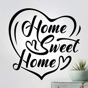 Autocollant mural Home Sweet Home pour couloir, salon, d&eacute;coration de cuisine, chambre &agrave; coucher, citations de bienvenue, transferts amovibles, bricolage couloir, &eacute;criture en vinyle, dicton inspirant (Wall4stickers, neuf)