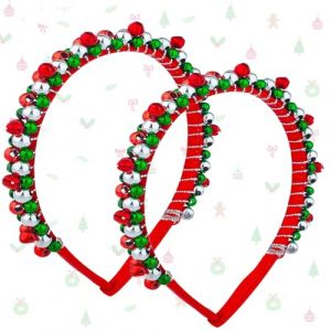 Lot de 2 serre-tête de Noël, serre-tête de Noël, serre-tête de Noël, serre-tête de Noël pour adultes, accessoires de décoration de Noël (rouge) (GOEMKER EU, neuf)