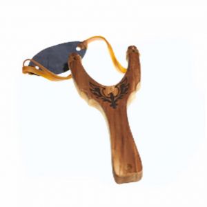 RusticHome Tirette en bois / catapulte en bois à l'air libre / lanceur en bois et caoutchouc élastique / petit lanceur professionnel / lanceur en caoutchouc avec aigle 1 unité (Shoping_Commerce, neuf)