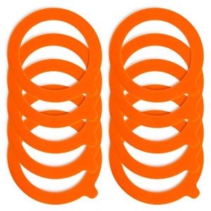 Spesh Lot de 10 Joint Bocaux Joints Caoutchouc D'éTanchéIté de Bocal Rondelles Bocaux de Remplacement pour Bocal à Clip-68 X 93 mm (Orange) (Spesh-eu, neuf)