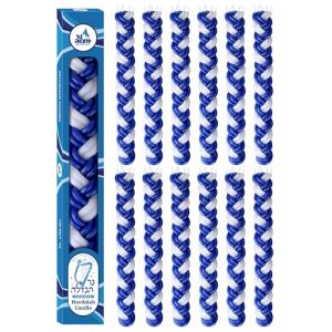 12 Pack Havdalah Candle Blue and White Flat by Ner Mitzvah (round2012, neuf)