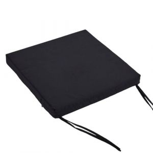 JORTUIO Coussin/Galette De Chaise Exterieur Imperm&eacute;able 40x40/45x 45/50x 50 cm,Coussins de Si&egrave;ge avec Attaches,&eacute;paisseur 5/8 cm,for Int&eacute;rieur Et Ext&eacute;rieur, Jardin, Cuisine, Bureau(Noir,40x40x8cm) (Danansentt Shop, neuf)