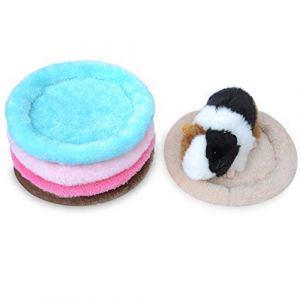 Sarekung 5pcs lit en Peluche pour Animaux de Compagnie Hiver Petit Tapis de Cage Animal Cochon d'Inde Hamster lit de Couchage (Sarekung, neuf)
