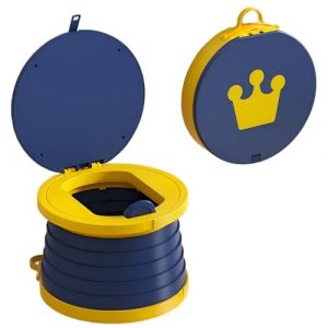 Toilettes Pliantes Portables pour Enfants, Pot de Toilette pour B&eacute;b&eacute;s et Enfants pour 1-3 Ans, Pot de Voiture Portable, Voyage Ext&eacute;rieur Camping Trainer WC(Bleu) (Blue) (Jkzhangws, neuf)
