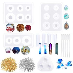 Woohome Lot de 8 moules en silicone en forme d'&oelig;uf, ciel &eacute;toil&eacute;, boule de moulage en silicone, bandes de diamant (CXiong, neuf)