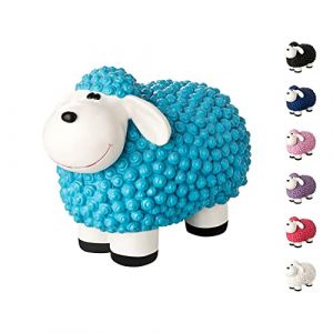 VERDOBA Mouton en Résine, Statue Animal pour Jardin, Animaux Extérieur, Déco et Decoration Exterieur (Bleu Pastel) (incubado, neuf)