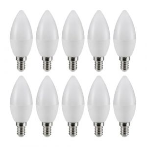 M&uuml;ller-Licht Lot de 10 ampoules LED en forme de bougie 5,5 W = 40 W E14 mat 470 lm blanc neutre 4000 K (ncc-design, neuf)