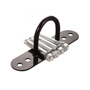 KYLIN SPORT Point d'ancrage pour Installer la Corde Ondulatoire Crochet d'ancrage Mural Anneau d'ancrage Support de Fixation avec 4 vis (Noir 2) (Kylinfit, neuf)