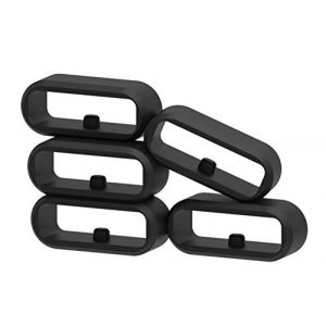 Chofit Lot de 5 Anneaux de Fixation pour Bracelet de Forerunner 645 Music, Silicone s&eacute;curit&eacute; Boucle Remplacement, Supports compatibles avec Garmin Forerunner 645/645music/245/245 (Jiujunshiye, neuf)