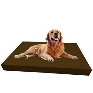 Barry & Lucy Matelas pour Chien Tapis De Couchage Chiot Lit pour Chien Amovible Coussin pour Chien Place pour Chien Simili Cuir, Plusieurs Couleurs (105x75x10, Brun) (chillypilley, neuf)