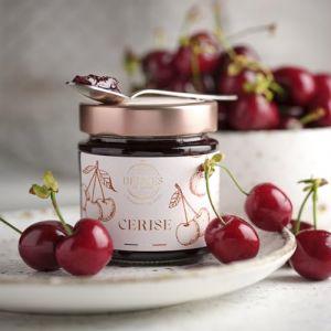 Ô Délices de Lucas – Confiture Cerise 60% Fruits – Artisanale et Fabriquée en France – Pot en Verre 230 g – Gastronomie Française (Délices de Lucas, neuf)