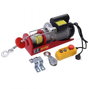 800kg Treuil-Palan Électrique Grue Palan à câble Treuil à moteur 220V pour Atelier Garage Entrepôt Levage Chariot Élévateur Entrepôts Chantiers 1300W (TANSHUIAIK, neuf)