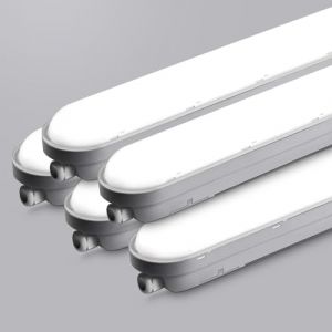 Tonffi 5 Pièces Neon LED 60 CM Reglette LED 18W 2250LM 6000K Blanc Froid Tube Lampe Connectable Luminaire Plafonnier Éclairage pour Garage, Bureau, Atelier (sunanl, neuf)