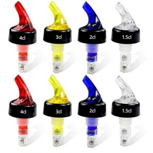 8 pièces Becs à Liqueur Becs verseurs Auto Doseurs/Becs Verseurs Bec Verseur Alcool Huile Verseur Bouteille Alcool Bec Verseur Alcool Auto-Pour Doseur pour Liqueur Boissons(Taille: 1.5cl 2cl 3cl 4cl) (CHINGUEZ COMPRA S.L., neuf)